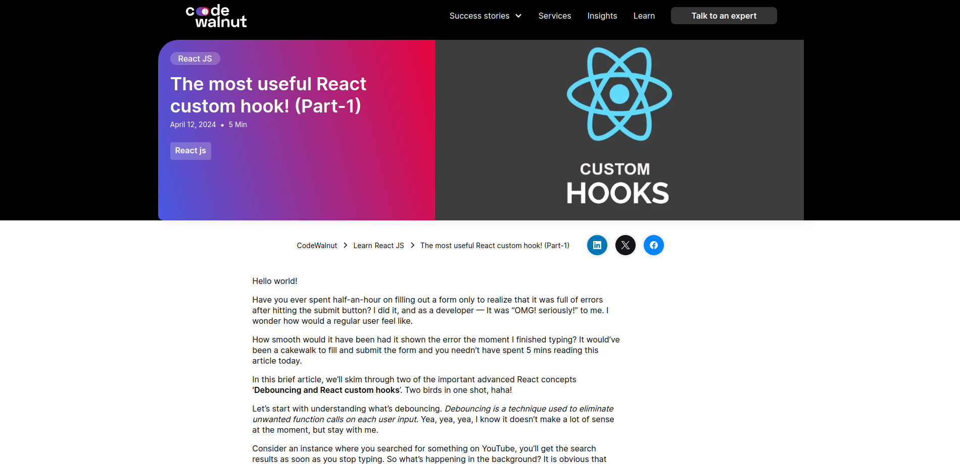 The most useful React custom hook! (Part-1)